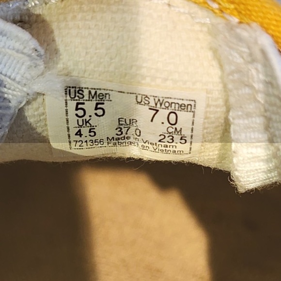 Yellow Checkerboard Vans Sneakers Sz. 7W - Picture 8 of 9